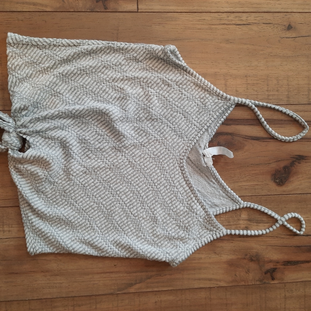 Tie front crop Top